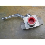 Drieweg Kogelkraan L-boring 500 Bar